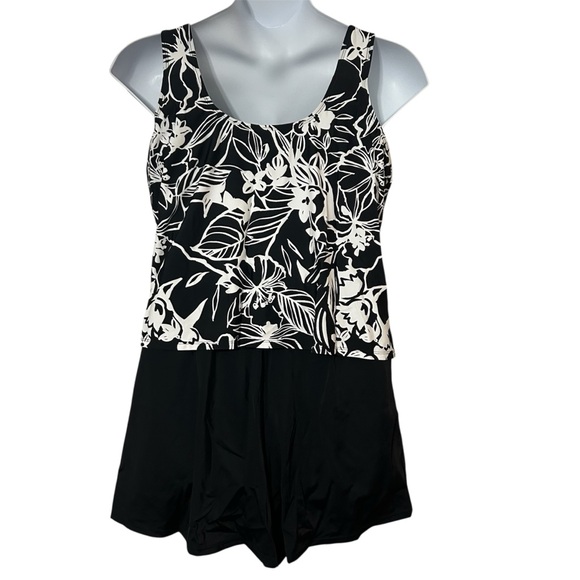 Women Tankini & Shorts black swimsuit by Swimsuits for All Size 20 bathing suit - Picture 2 of 10